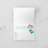 Mermaid Erste Geburtstagsfeier Einladung zur Einla (Innenseite)