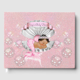 Mermaid Ethnic Baby Girl Pink Muschel Pearls Gästebuch