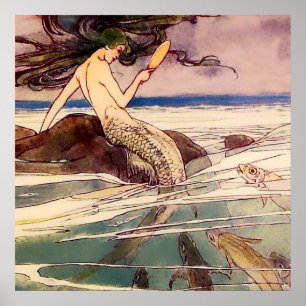 „Mermaid“-Fairy-Art von Alice B. Woodward Poster