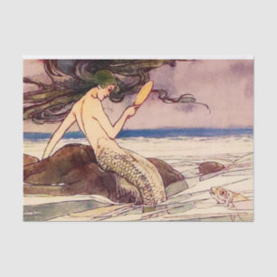 „Mermaid“-Fairy-Art von Alice B. Woodward Seidenpapier