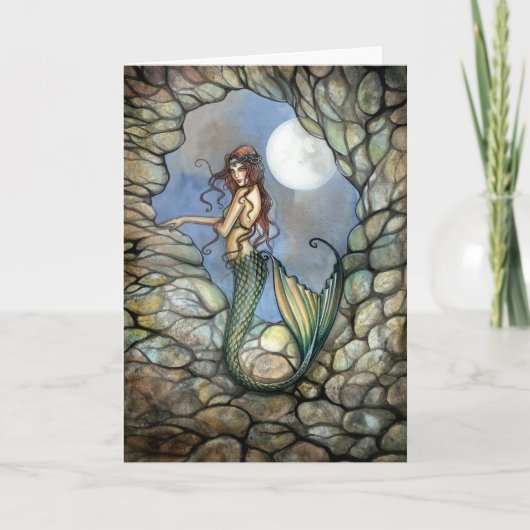 Mermaid Fairy Card Notecard von Molly Harrison Karte (Vorderseite)