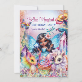 Mermaid Fairy Magical Birthday Party Einladung
