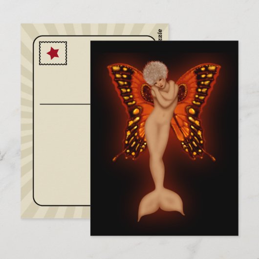 Mermaid Fairy Postkarte (Vorne/Hinten)