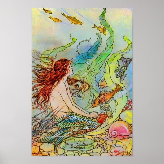 Mermaid Fairy Tale von Elenore Abbott Poster (Vorne)