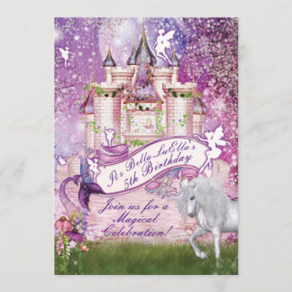 Mermaid Fairy Unicorn Burg Bezaubernde Einladung