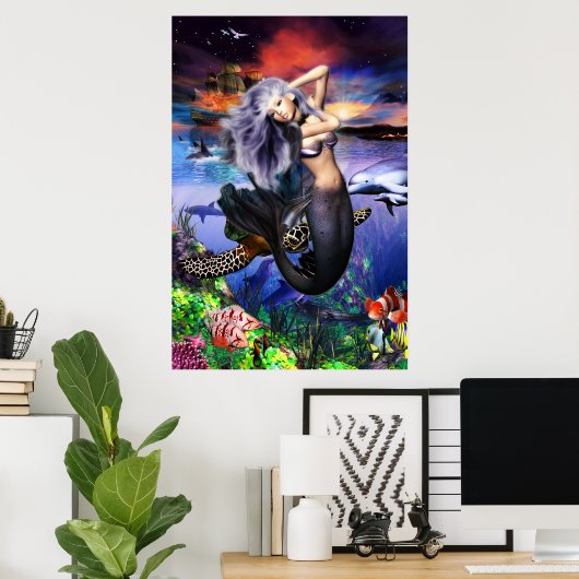 Mermaid Fantasea Poster (Heimbüro)