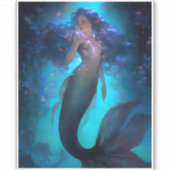 Mermaid Fantasy Art Aufkleber (Vorderseite)