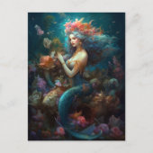Mermaid Fantasy Art Postcard Postkarte (Vorderseite)