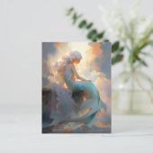 Mermaid Fantasy Art Postkarte (Stehend Vorderseite)