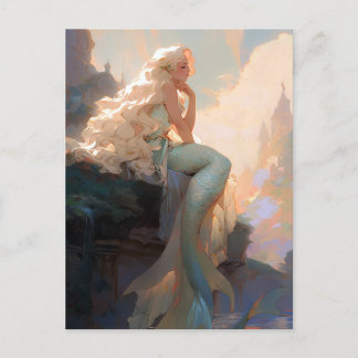 Mermaid Fantasy Art Postkarte