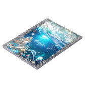 Mermaid Fantasy Blonde verzauberte Beach Fantasy Notizblock (Linke Seite)