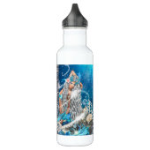 Mermaid Fantasy Blonde verzauberter Strand Trinkflasche (Links)