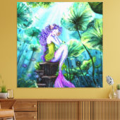 Mermaid Fantasy Canvas Print Leinwanddruck (Insitu (Wohnzimmer))