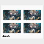 Mermaid Fantasy Dreams Rechteckiger Aufkleber (Blatt)