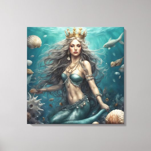 Mermaid Fantasy Leinwanddruck (Vorderseite)