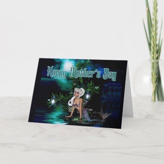 Mermaid - Fantasy Mother Day Card Karte (Vorderseite)