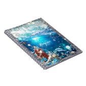 Mermaid Fantasy Red Head Verzauberter Strand Notizblock (Rechte Seite)