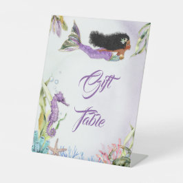 Mermaid Farbgeschenk Begrüßungsschild Sockelschild