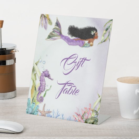 Mermaid Farbgeschenk Begrüßungsschild Sockelschild (In SItu)
