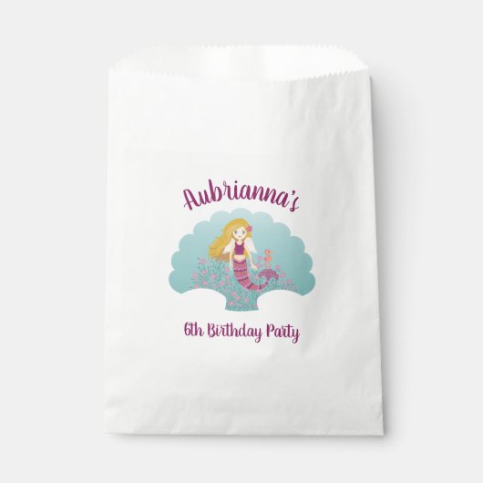 Mermaid Favor Bag Geschenktütchen (Vorderseite)