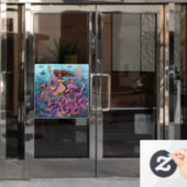 Mermaid Fensteraufkleber (Büro Tür)