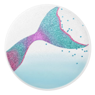 Mermaid Fin Decorative Knoblauch für Dresser Keramikknauf