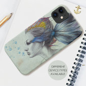 Mermaid Fisch Fantasy Surreal Art Zeichnend Case-Mate iPhone Hülle