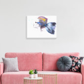 Mermaid Fisch Fantasy Surreal Art Zeichnend Leinwanddruck (Insitu (Wohnzimmer))