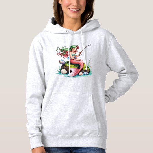 Mermaid Fishing Art – Women’s Hoodie (Vorderseite)