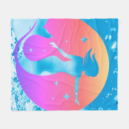 Mermaid Fleecedecke (Vorderseite (Horizontal))