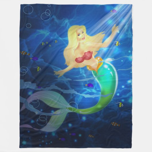 Mermaid Fleecedecke (Vorderseite)