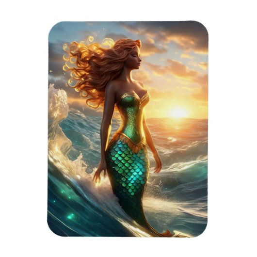 Mermaid Flexible Foto Magnet (Vertikal)