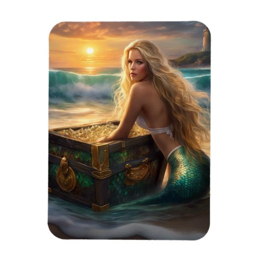 Mermaid Flexible Foto Magnet (Vertikal)