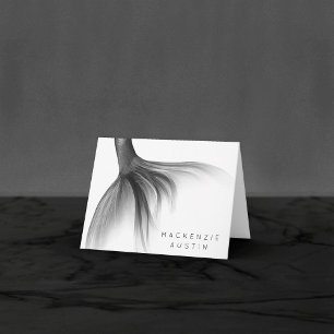 Mermaid Foil Schwanz Silver Imitats Chrome Custo Dankeskarte