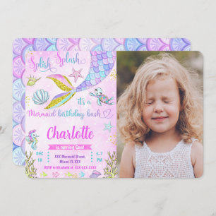 Mermaid Foto Einladung