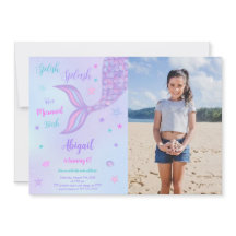 Mermaid Foto Einladung