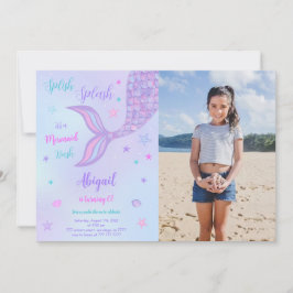 Mermaid Foto Einladung