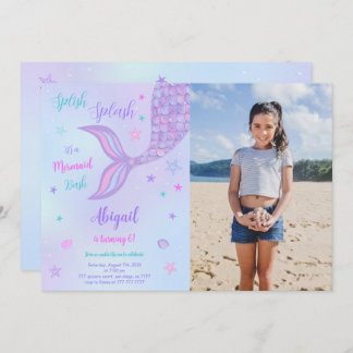 Mermaid Foto Einladung