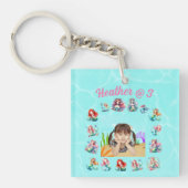Mermaid Foto Personalisiert Schlüsselanhänger Birt (Vorderseite)