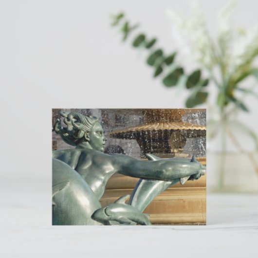 Mermaid Fountain Postkarte (Stehend Vorderseite)