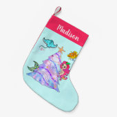 Mermaid & Friends Dekorieren Weihnachtsbaumname Kleiner Weihnachtsstrumpf (Vorderansicht (hängend))