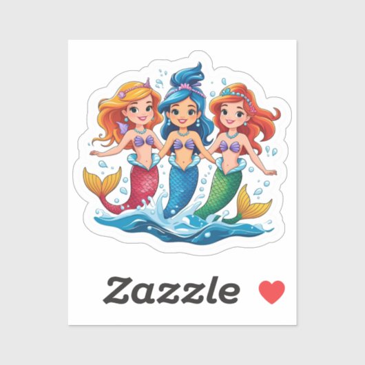Mermaid Friends Personalized Fun set  Aufkleber (Blatt)