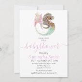 Mermaid Future Mama Babydusche. Unter dem Meer. Ankündigung (Vorderseite)