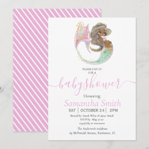 Mermaid Future Mama Babydusche. Unter dem Meer. Ankündigung