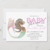 Mermaid Future Mama Babydusche. Unter dem Meer. Ankündigung (Vorderseite)