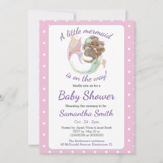 Mermaid Future Mama Babydusche. Unter dem Meer. Einladung