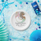 Mermaid Future Mama Babydusche. Unter dem Meer. Pappteller (Party)