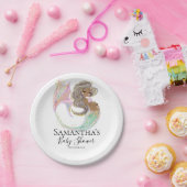 Mermaid Future Mama Babydusche. Unter dem Meer. Pappteller (Party)