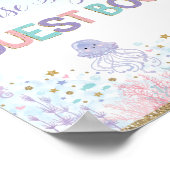 Mermaid Gästebuchsignatur im Meeresdekor Poster (Ecke)