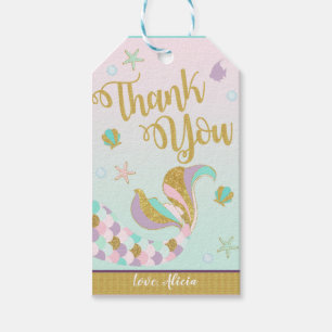 Mermaid Gastgeschenk Under Sea Vielen Dank Tag Geschenkanhänger